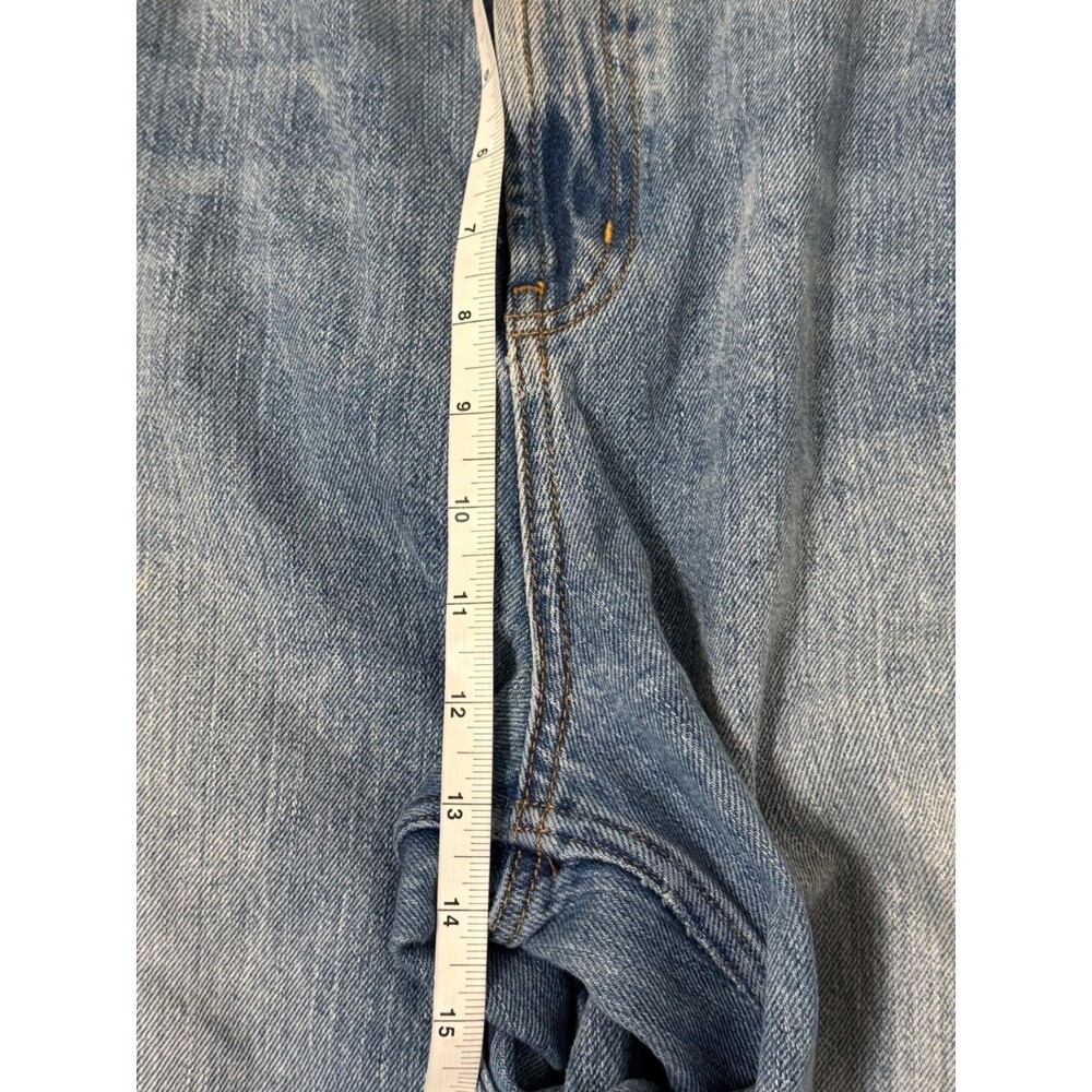 ASOS DESIGN Jeans Mens 34 30 Light Wash Relaxed Wide Leg Straight Distressed - Picture 5 of 9